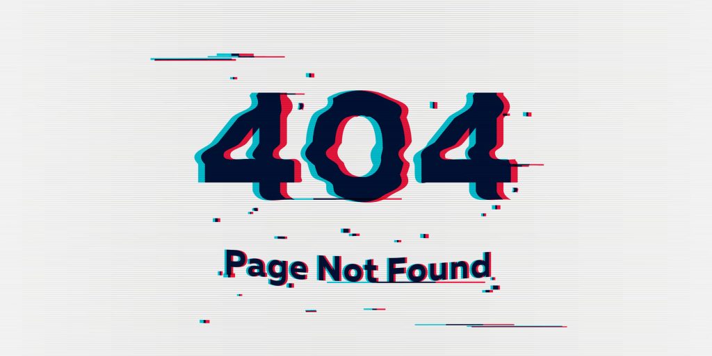 404 error on deleted web page