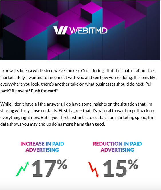 example of email follow up and nurture sequence