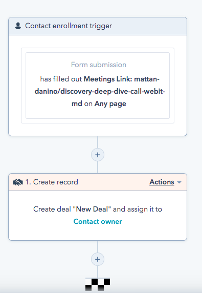 HubSpot Deal-based Workflow Create Deal Example